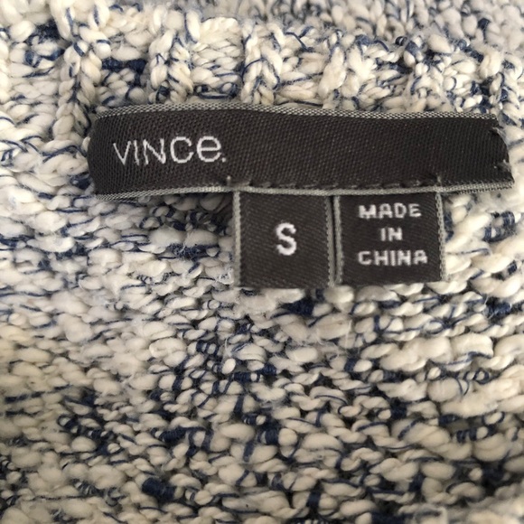 Vince Sweater Linen cotton blend marbled two tone pullover size S - Picture 6 of 7